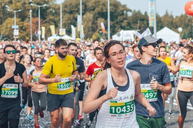 9 Eylül 2018 Minsk Belarus Yarı Maraton Minsk 2018