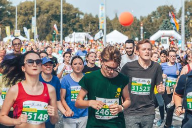 9 Eylül 2018 Minsk Belarus Yarı Maraton Minsk 2018
