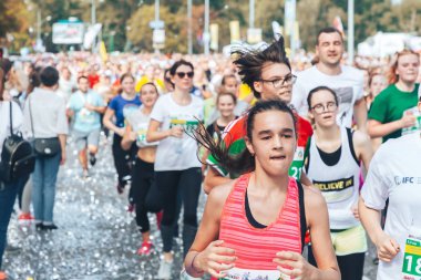 9 Eylül 2018 Minsk Belarus Yarı Maraton Minsk 2018