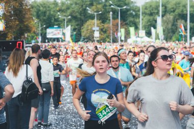 9 Eylül 2018 Minsk Belarus Yarı Maraton Minsk 2018