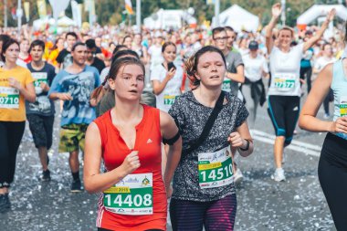 9 Eylül 2018 Minsk Belarus Yarı Maraton Minsk 2018