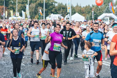 9 Eylül 2018 Minsk Belarus Yarı Maraton Minsk 2018