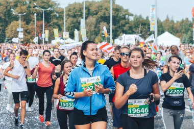 9 Eylül 2018 Minsk Belarus Yarı Maraton Minsk 2018