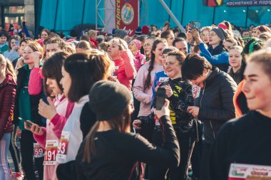 8 Mart 2019, Minsk Belarus Yarışı Kadınlar Günü onuruna 8 Mart
