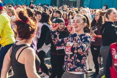 8 Mart 2019, Minsk Belarus Yarışı Kadınlar Günü onuruna 8 Mart