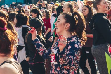 8 Mart 2019, Minsk Belarus Yarışı Kadınlar Günü onuruna 8 Mart