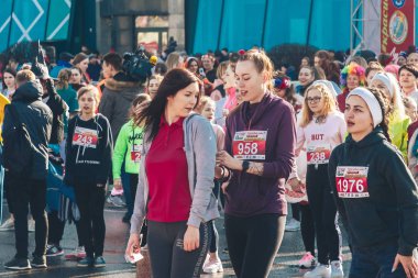 8 Mart 2019, Minsk Belarus Yarışı Kadınlar Günü onuruna 8 Mart