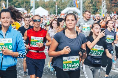 9 Eylül 2018 Minsk Belarus Yarı Maraton Minsk 2018