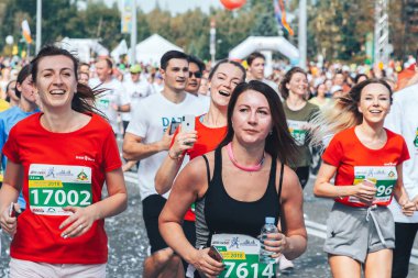 9 Eylül 2018 Minsk Belarus Yarı Maraton Minsk 2018