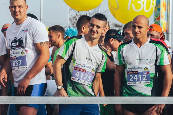 Wrzesień 9, 2018 Mińsk Białoruś Półmaraton Mińsk 2018 Bieg w mieście — Zdjęcie stockowe