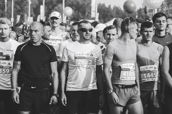 9. září 2018 Minsk Bělorusko Half Marathon Minsk 2018 Běh ve městě — Stock fotografie