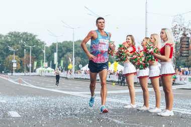 9 Eylül 2018 Minsk Belarus Yarı Maraton Minsk 2018