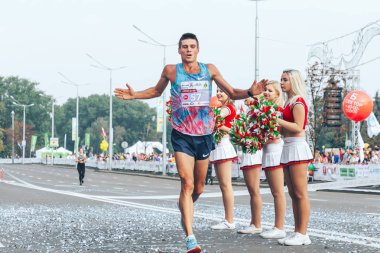 9 Eylül 2018 Minsk Belarus Yarı Maraton Minsk 2018