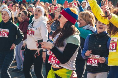 8 Mart 2019, Minsk Belarus Yarışı Kadınlar Günü onuruna 8 Mart