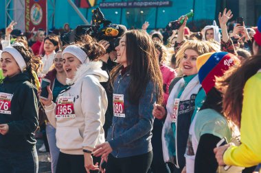 8 Mart 2019, Minsk Belarus Yarışı Kadınlar Günü onuruna 8 Mart