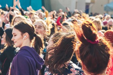 8 Mart 2019, Minsk Belarus Yarışı Kadınlar Günü onuruna 8 Mart