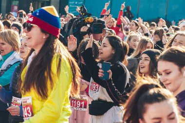 8 Mart 2019, Minsk Belarus Yarışı Kadınlar Günü onuruna 8 Mart