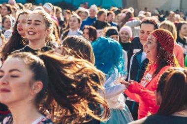 8 Mart 2019, Minsk Belarus Yarışı Kadınlar Günü onuruna 8 Mart