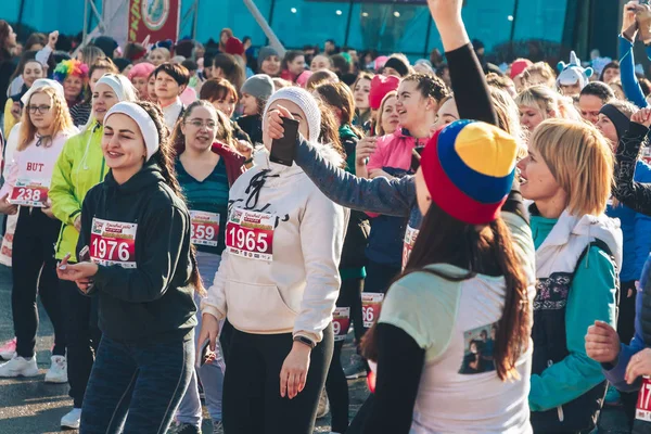 8. März 2019 Minsk Weißrussland-Rennen zu Ehren des Frauentags am 8. März — Stockfoto