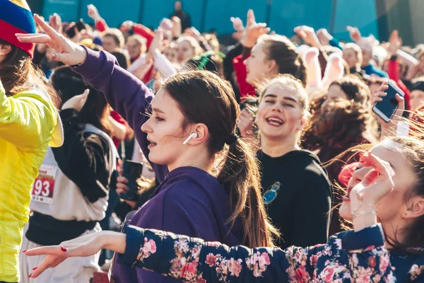 8 Mart 2019, Minsk Belarus Yarışı Kadınlar Günü onuruna 8 Mart