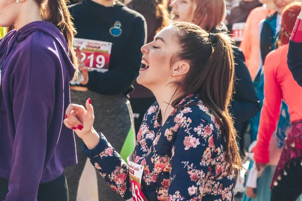 8 Mart 2019, Minsk Belarus Yarışı Kadınlar Günü onuruna 8 Mart