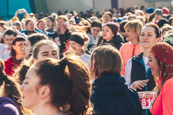 8 Mart 2019, Minsk Belarus Yarışı Kadınlar Günü onuruna 8 Mart