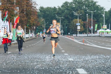 9 Eylül 2018 Minsk Belarus Yarı Maraton Minsk 2018