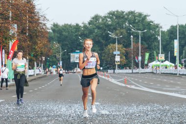 9 Eylül 2018 Minsk Belarus Yarı Maraton Minsk 2018