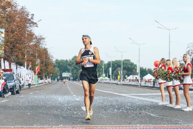 9 Eylül 2018 Minsk Belarus Yarı Maraton Minsk 2018