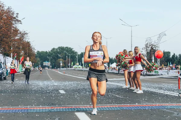 9 Eylül 2018 Minsk Belarus Yarı Maraton Minsk 2018