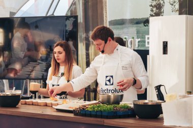 1 Haziran 2019 Minsk Belarus Festivali İsveç kültürü gününde