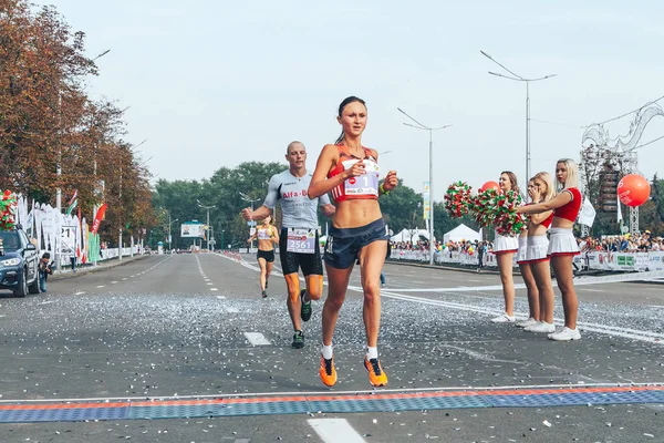 9 Eylül 2018 Minsk Belarus Yarı Maraton Minsk 2018