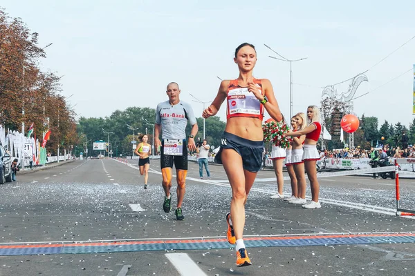 9 Eylül 2018 Minsk Belarus Yarı Maraton Minsk 2018
