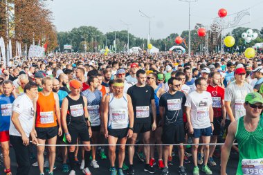 9 Eylül 2018 Minsk Belarus Yarı Maraton Minsk 2018