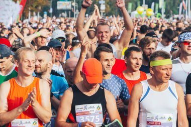 9 Eylül 2018 Minsk Belarus Yarı Maraton Minsk 2018