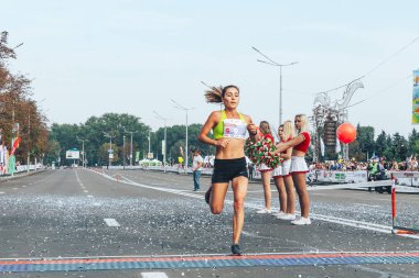 9 Eylül 2018 Minsk Belarus Yarı Maraton Minsk 2018