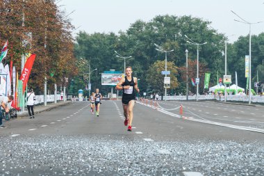 9 Eylül 2018 Minsk Belarus Yarı Maraton Minsk 2018