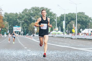 9 Eylül 2018 Minsk Belarus Yarı Maraton Minsk 2018