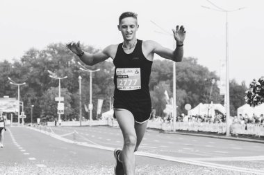 9 Eylül 2018 Minsk Belarus Yarı Maraton Minsk 2018