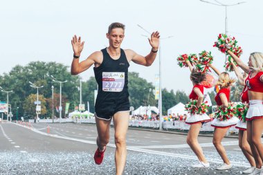 9 Eylül 2018 Minsk Belarus Yarı Maraton Minsk 2018