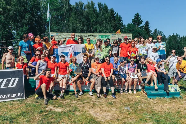 26-27 de mayo de 2018 Naliboki, Belarús Maratón amateur bielorruso Naliboki — Foto de Stock