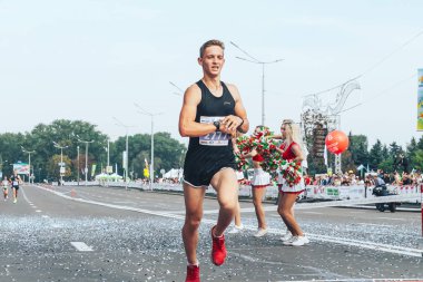 9 Eylül 2018 Minsk Belarus Yarı Maraton Minsk 2018