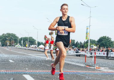 9 Eylül 2018 Minsk Belarus Yarı Maraton Minsk 2018