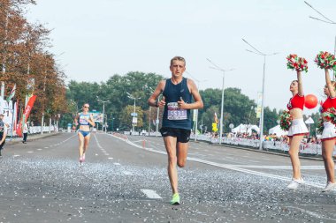 9 Eylül 2018 Minsk Belarus Yarı Maraton Minsk 2018