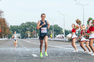 9 Eylül 2018 Minsk Belarus Yarı Maraton Minsk 2018