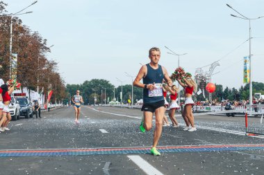 9 Eylül 2018 Minsk Belarus Yarı Maraton Minsk 2018