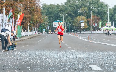 9 Eylül 2018 Minsk Belarus Yarı Maraton Minsk 2018