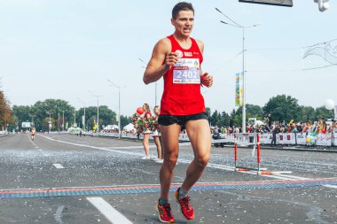 9 Eylül 2018 Minsk Belarus Yarı Maraton Minsk 2018