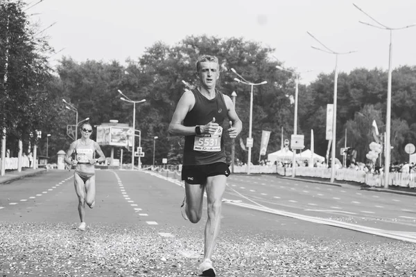 9. září 2018 Minsk Bělorusko Half Marathon Minsk 2018 Běh ve městě — Stock fotografie