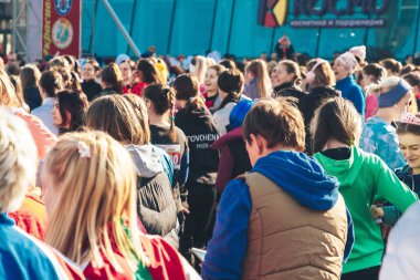 8 Mart 2019, Minsk Belarus Yarışı Kadınlar Günü onuruna 8 Mart